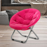 Maxbell Camping Folding Chair Moon Chair Compact for Picnic Outdoor Backpacking rose red