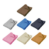 Maxbell Handmade Chunky Knit Blanket Knitted Blanket for Living Room Bedroom Decor Gray