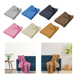 Maxbell Handmade Chunky Knit Blanket Knitted Blanket for Living Room Bedroom Decor Gray