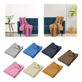 Maxbell Handmade Chunky Knit Blanket Knitted Blanket for Living Room Bedroom Decor Gray