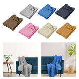 Maxbell Handmade Chunky Knit Blanket Knitted Blanket for Living Room Bedroom Decor Gray