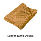 Maxbell Handmade Chunky Knit Blanket Knitted Blanket for Living Room Bedroom Decor Brown