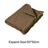 Maxbell Handmade Chunky Knit Blanket Knitted Blanket for Living Room Bedroom Decor Dark Brown