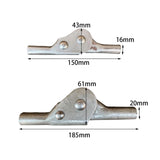 Maxbell 2x Sofa Hinge 180 degrees 5 Level Steps Hardware Accessory for Beach Chairs