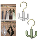 Maxbell Durable Belt Hanger Modern with 2 Claws Rotatable for Office Scarf Hats Clear