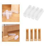 Maxbell 4x Chair Feet Pad Mute Home Decor Rectangular for Sofa Accessory White