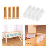 Maxbell 4x Chair Feet Pad Mute Home Decor Rectangular for Sofa Accessory White