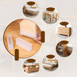 Maxbell 4x Chair Feet Pad Mute Home Decor Rectangular for Sofa Accessory White