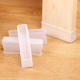 Maxbell 4x Chair Feet Pad Mute Home Decor Rectangular for Sofa Accessory White