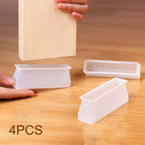 Maxbell 4x Chair Feet Pad Mute Home Decor Rectangular for Sofa Accessory White