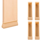 Maxbell 4x Chair Feet Pad Mute Home Decor Rectangular for Sofa Accessory Yellow