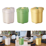 Maxbell Cute Desktop Trash Can Removable Container Fashion for Office Home Bathroom White