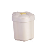 Maxbell Cute Desktop Trash Can Removable Container Fashion for Office Home Bathroom White