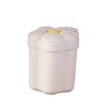 Maxbell Cute Desktop Trash Can Removable Container Fashion for Office Home Bathroom White