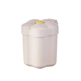 Maxbell Cute Desktop Trash Can Removable Container Fashion for Office Home Bathroom White