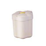 Maxbell Cute Desktop Trash Can Removable Container Fashion for Office Home Bathroom White