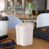 Maxbell Cute Desktop Trash Can Removable Container Fashion for Office Home Bathroom White