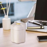 Maxbell Cute Desktop Trash Can Removable Container Fashion for Office Home Bathroom White