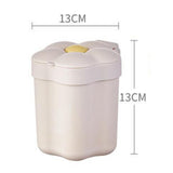 Maxbell Cute Desktop Trash Can Removable Container Fashion for Office Home Bathroom White