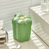 Maxbell Cute Desktop Trash Can Removable Container Fashion for Office Home Bathroom Green