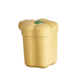 Maxbell Cute Desktop Trash Can Removable Container Fashion for Office Home Bathroom Yellow