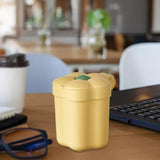 Maxbell Cute Desktop Trash Can Removable Container Fashion for Office Home Bathroom Yellow