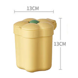 Maxbell Cute Desktop Trash Can Removable Container Fashion for Office Home Bathroom Yellow