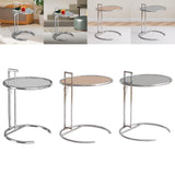 Maxbell End Table Sofa Side Table Metal Snack Table for Sofa Bedroom Living Room Clear