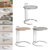 Maxbell End Table Sofa Side Table Metal Snack Table for Sofa Bedroom Living Room Clear