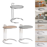 Maxbell End Table Sofa Side Table Metal Snack Table for Sofa Bedroom Living Room Clear