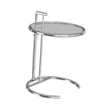 Maxbell End Table Sofa Side Table Metal Snack Table for Sofa Bedroom Living Room Clear