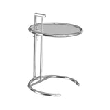 Maxbell End Table Sofa Side Table Metal Snack Table for Sofa Bedroom Living Room Clear