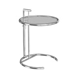 Maxbell End Table Sofa Side Table Metal Snack Table for Sofa Bedroom Living Room Clear