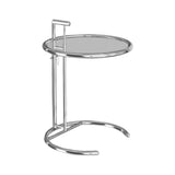 Maxbell End Table Sofa Side Table Metal Snack Table for Sofa Bedroom Living Room Clear