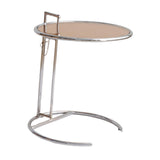 Maxbell End Table Sofa Side Table Metal Snack Table for Sofa Bedroom Living Room Brown