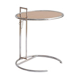Maxbell End Table Sofa Side Table Metal Snack Table for Sofa Bedroom Living Room Brown