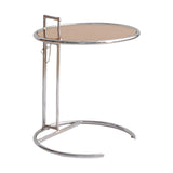 Maxbell End Table Sofa Side Table Metal Snack Table for Sofa Bedroom Living Room Brown