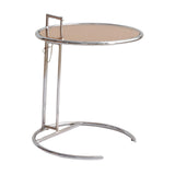 Maxbell End Table Sofa Side Table Metal Snack Table for Sofa Bedroom Living Room Brown