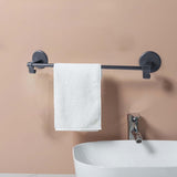 Maxbell Wall Mounted Towel Bar Bathroom Hardware Hanger for Kitchen Cabinet Cafe Black