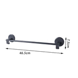 Maxbell Wall Mounted Towel Bar Bathroom Hardware Hanger for Kitchen Cabinet Cafe Black