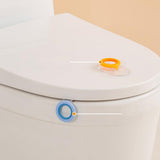 Maxbell Toilet Seat Lifter Toilet Seat Cover Lifter Convenient Fashion for Accessory White with gray