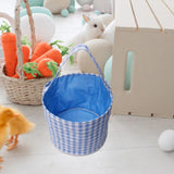 Maxbell Easter Bag Handbag Kids Eggs Hunting Bucket Reusable for Kids Eggs Daily Use Blue