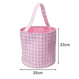 Maxbell Easter Bag Handbag Kids Eggs Hunting Bucket Reusable for Kids Eggs Daily Use Pink