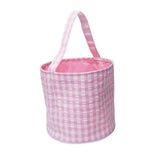 Maxbell Easter Bag Handbag Kids Eggs Hunting Bucket Reusable for Kids Eggs Daily Use Pink