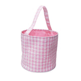 Maxbell Easter Bag Handbag Kids Eggs Hunting Bucket Reusable for Kids Eggs Daily Use Pink