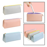 Maxbell PU Leather Pencil Pouches Office Stuff Portable for Pen Home Toiletries  Gray