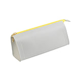 Maxbell PU Leather Pencil Pouches Office Stuff Portable for Pen Home Toiletries  Gray