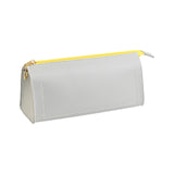Maxbell PU Leather Pencil Pouches Office Stuff Portable for Pen Home Toiletries  Gray