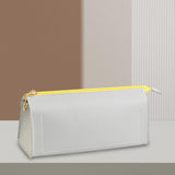 Maxbell PU Leather Pencil Pouches Office Stuff Portable for Pen Home Toiletries  Gray