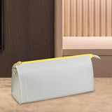 Maxbell PU Leather Pencil Pouches Office Stuff Portable for Pen Home Toiletries  Gray